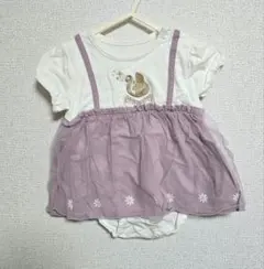 mamaraku ラプンツェル ロンパース 70 バースデイ プリンセス 半袖