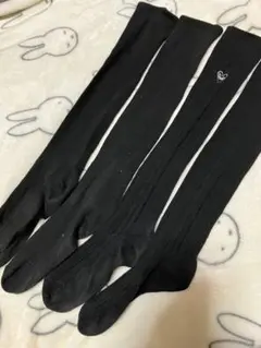 ブラックニーハイソックス2足セット