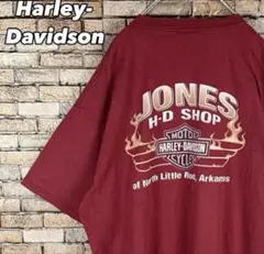 Harley-Davidson 両面プリント Tシャツ バーガンディアメリカ製のサムネイル