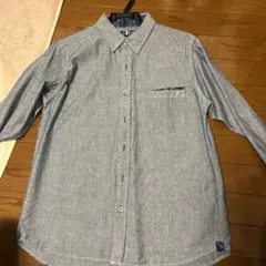 BEAMS M グレー 長袖シャツ　袖短め