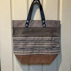おに値下げ　未使用　ミックス素材　トートバッグ 　　　　estellon