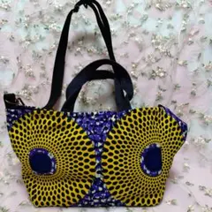 ✨アフリカンプリント✨　ミニトートバック＆ショルダーバッグ2way　カラフル♪