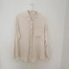 GU 長袖 シャツ ブラウス アイボリーのサムネイル