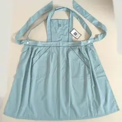 新品タグ付き 日本製 ピエールバルマン エプロン お洒落で上品な くすみブルー