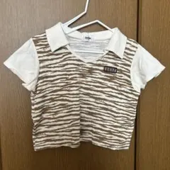 BeBe キッズトップス 半袖 ゼブラ 【110】