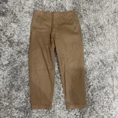 ユニクロ U ワイドフィットテーパードアンクルチノ キャメル W76