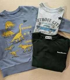 子供用長袖Tシャツとトレーナー3枚セット