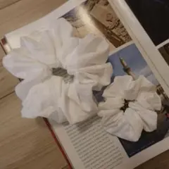 ホワイトレース　シュシュ　2peace set