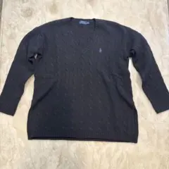 POLO RALPH LAUREN ケーブルニット Vネックセーター
