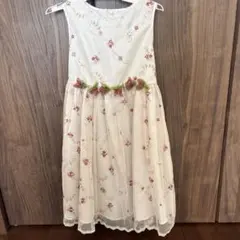 ドレス　花柄　刺繍　120