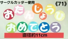 ●《71》壁面飾り　保育　お誕生日表　文字　ハンドメイド　お誕生日おめでとう