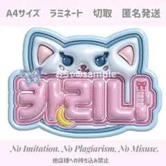 カリナ　aespa ぷっくりネームボード