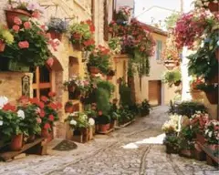 ペイントバイナンバー 絵画 大人の塗り絵 油絵 数字 洋画 キット 花の街 ③