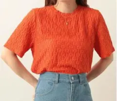 Heather オレンジストレッチレースTのサムネイル