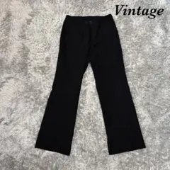 ヴィンテージ 裏地有 スラックス パンツ フレア センターライン 日本製