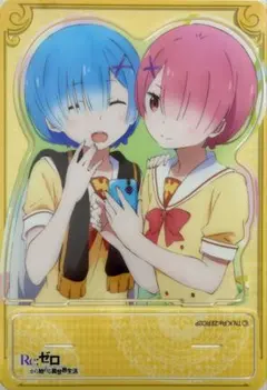 ☆リゼロ☆メタルチャームくじ☆レム☆ラム☆A4サイズ☆ビッグアクリルスタンド☆