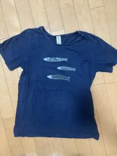 LBC 半袖 Tシャツ ネイビー 魚柄　Lサイズのサムネイル