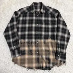 【極美品】MAISON SPECIAL ブリーチオンブレチェックシャツのサムネイル