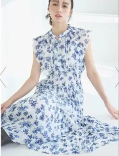 SNIDEL プリントプリーツシャーリングワンピース SWFO254139 - メルカリ