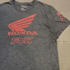 HONDA Fox Racing コラボ Tシャツ グレー XL US古着