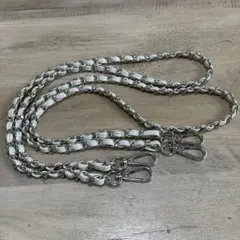 グレイルホワイトシルバーチェーンショルダーストラップ2本　リュック用