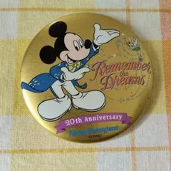東京ディズニーランド 20周年缶バッジ Remember The Dream