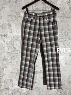 ☘️LEVI’S 511 SLIMチェック柄テーパードパンツカジュアルゴルフウェアのサムネイル