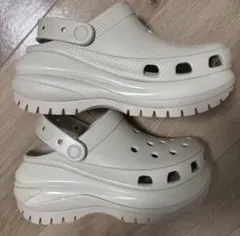 CROCS クロックス スーパー ベイ クロッグ 23cm W7 ホワイト 厚底