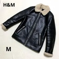 MACK様専用美品【H&M】ムートンジャケット フェイクレザー ブラック