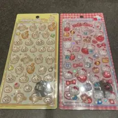 ちいかわ ハローキティ　ボンボンドロップシール