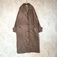 【セポ】✨良品✨オーバーサイズコーデュロイロングコート M ブラウン 綿混