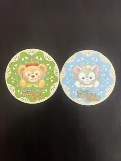 ★新品未使用★ダッフィーとジェラトーニのコースター2枚セット