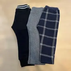 ベビーパンツ　３点セット　裏起毛　devirock 西松屋　ボトムス