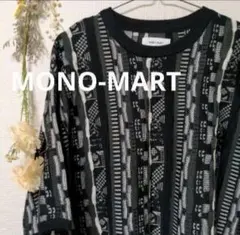 モノマート ヴィンテージライク ジャガード ストライプ プルオーバー　ニット