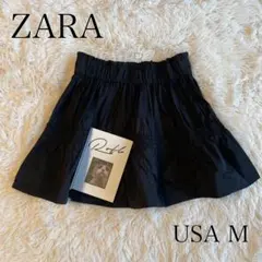 美品　ザラ　シャーリング　フレア　ミニスカート　y2k ブラック　完売品