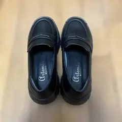 artemis by DIANA ブラック厚底ローファー 23cm