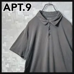 APT.9 アプトナイン ポロシャツ グレー 灰色 XXL 無地 US 古着