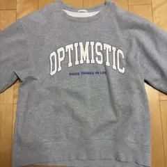 OPTIMISTIC ロゴ スウェット トレーナー グレー