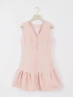 An MILLE チェックツイードミニワンピース ピンク