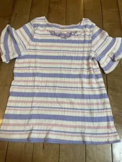 NEZZO piano ストライプ フレア袖シャツ 100cm