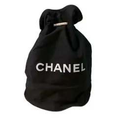 CHANEL シャネル 巾着バッグ ノベルティ キャンバス ブラック