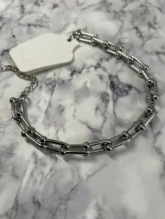 U型 チェーンブレスレット マンテルブレスレット　シルバー　男女兼用　人気