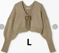 しまむら yumi ニットカーディガン ベージュ Lサイズ