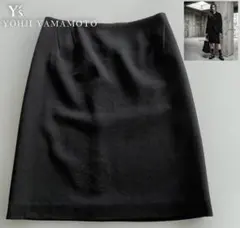 Yohji Yamamoto ヨウジヤマモト　上質ウールギャバ　膝丈スカートのサムネイル