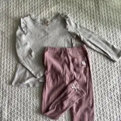 petit main 長袖トップスとレギンスセット 110cm