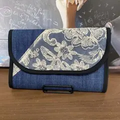 デニムリメイク❤️リボン❤️母子手帳ケース❤️通帳ケース❤️お薬