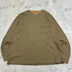 Eddie Bauer サーマル カットソー XL ライトブラウン 古着
