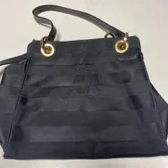 courrèges ブラックバッグ ゴールド金具