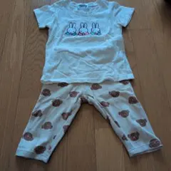 miffy うさぎ刺繍 Tシャツとボリス柄パンツ 100cm