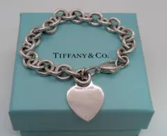 極美品】TIFFANY ブレスレット カーブドハート シルバーエルサ